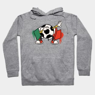 Dabbing Soccer Ball Cartoon Mexico Mexican Flag Football Hoodie